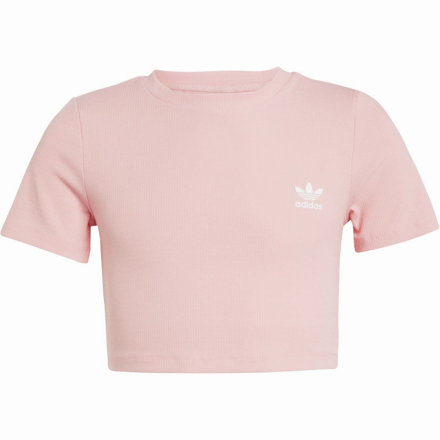adidas Originals Semi Pink Spark Rib Crop Tee StretchReinforcedArmholes