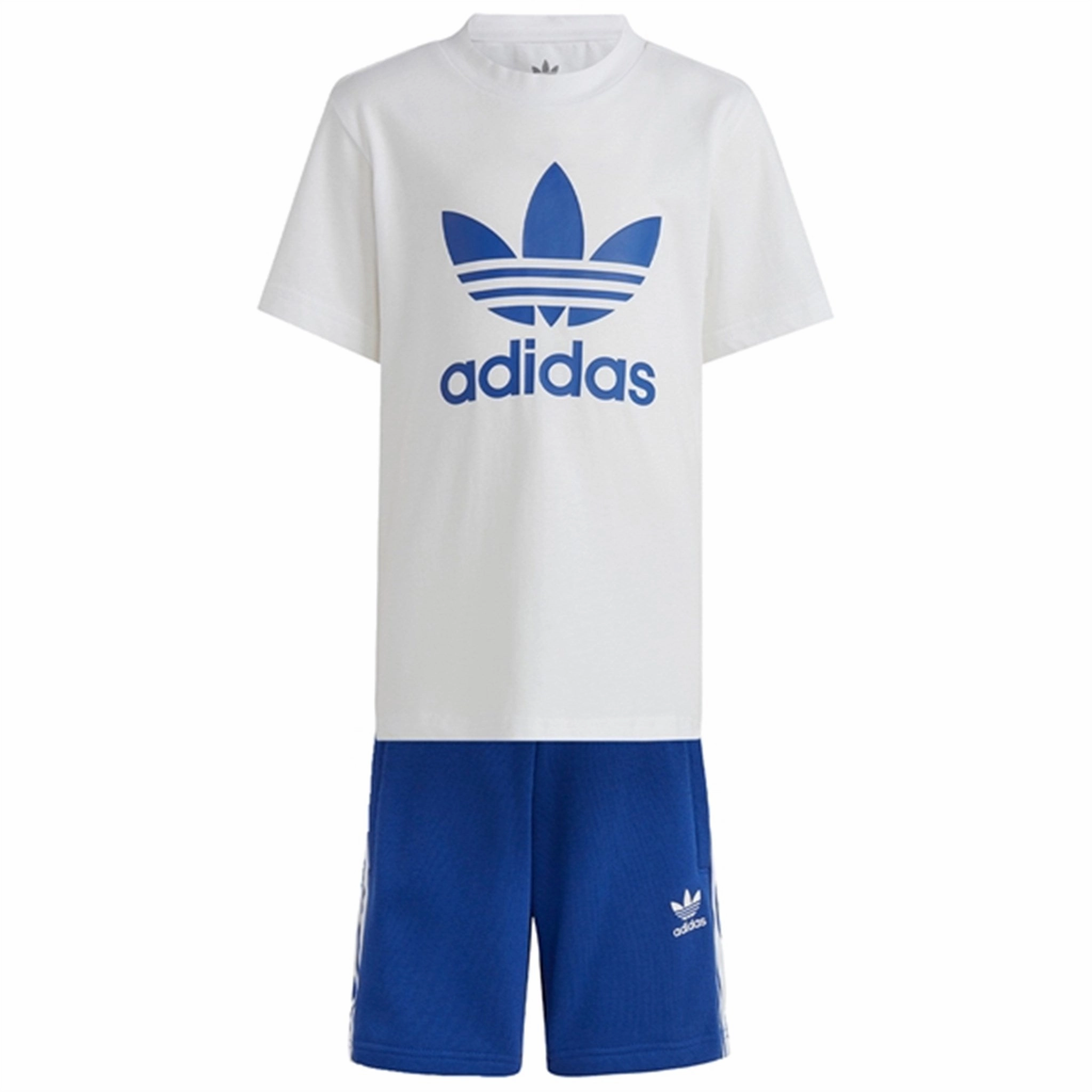 adidas Originals White / Blue Shorts Tee Set Anniversary Gift