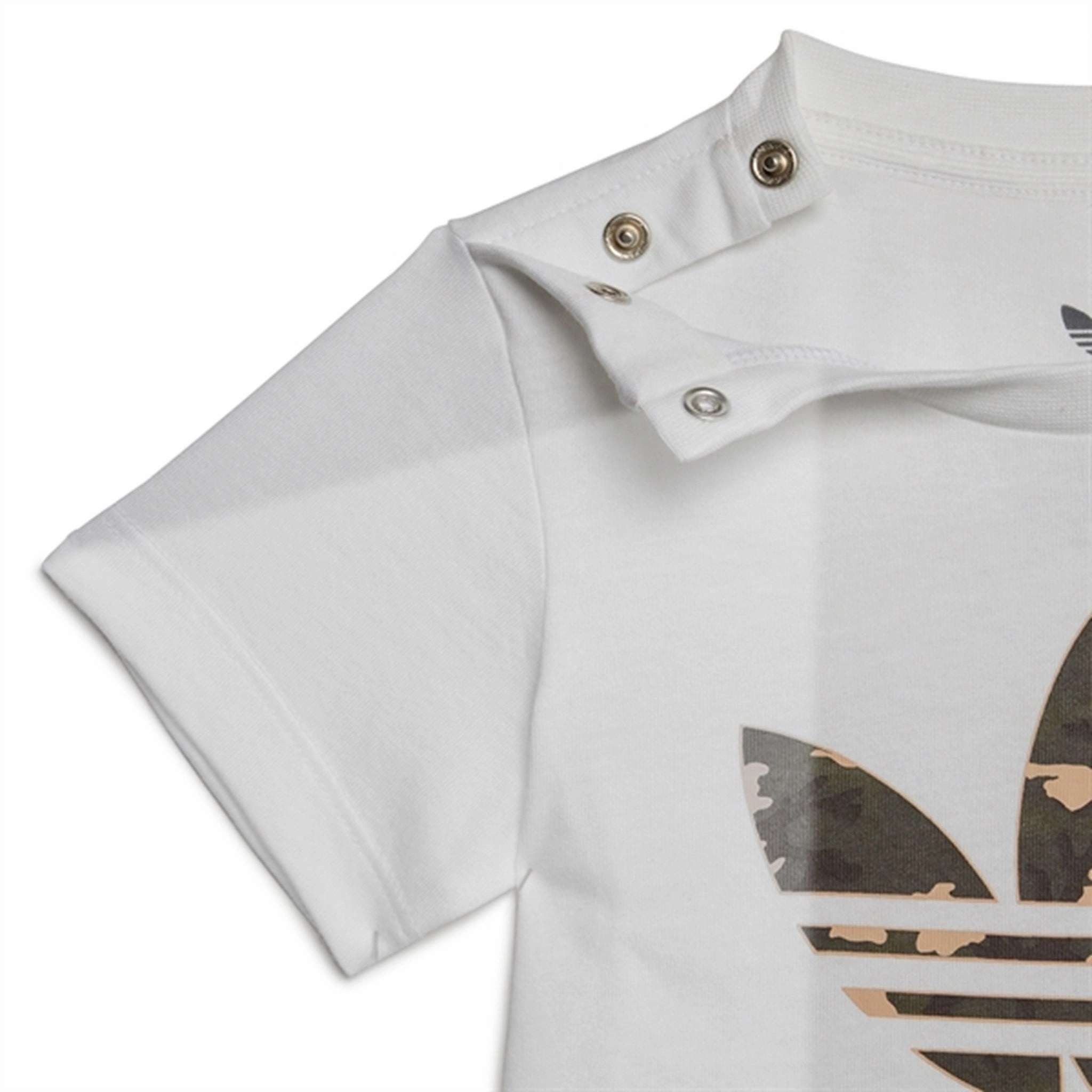 Warm Weather Wear On The Go adidas Originals White Shorts Tee Set