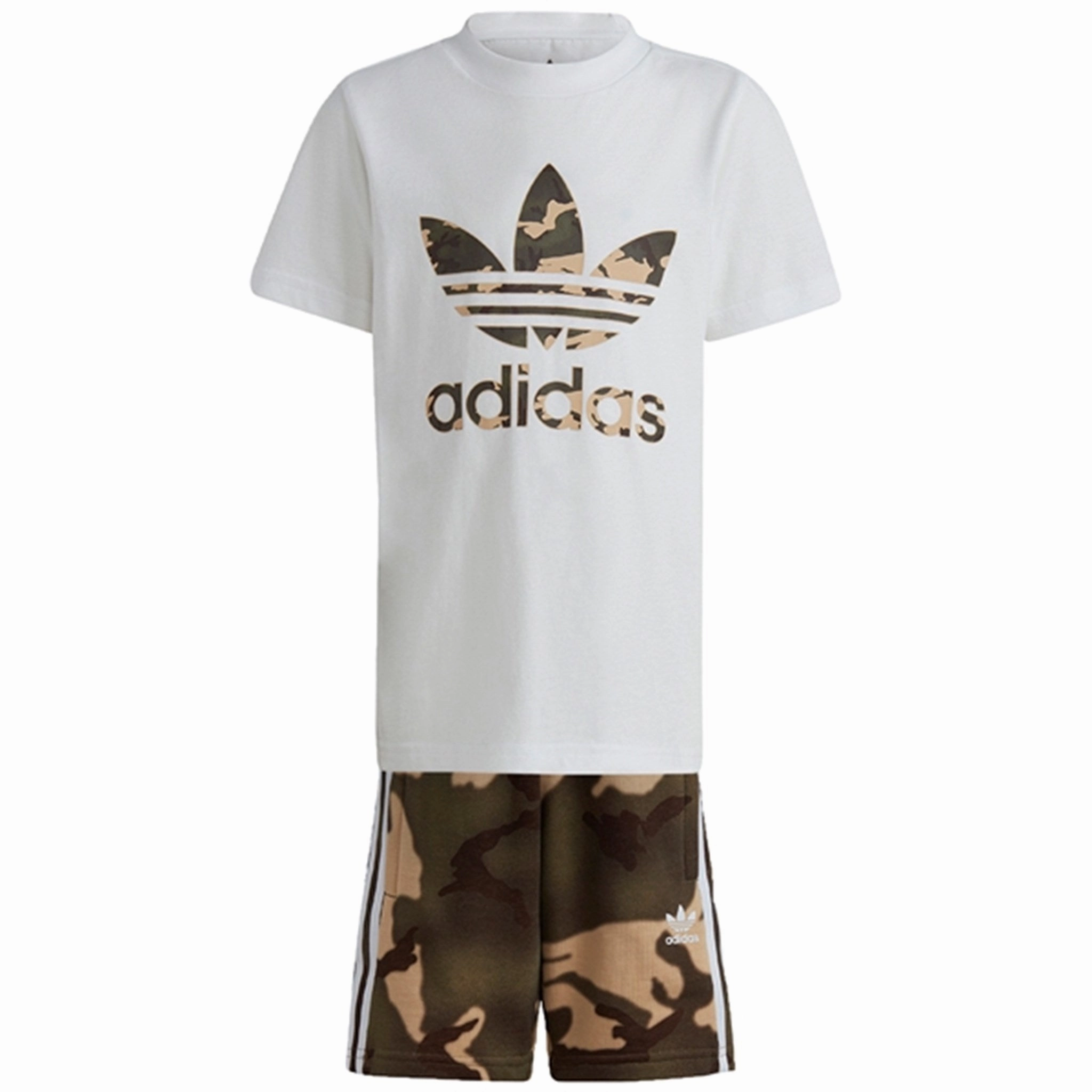adidas Originals White Shorts Tee Set Chafe Resistant Seams