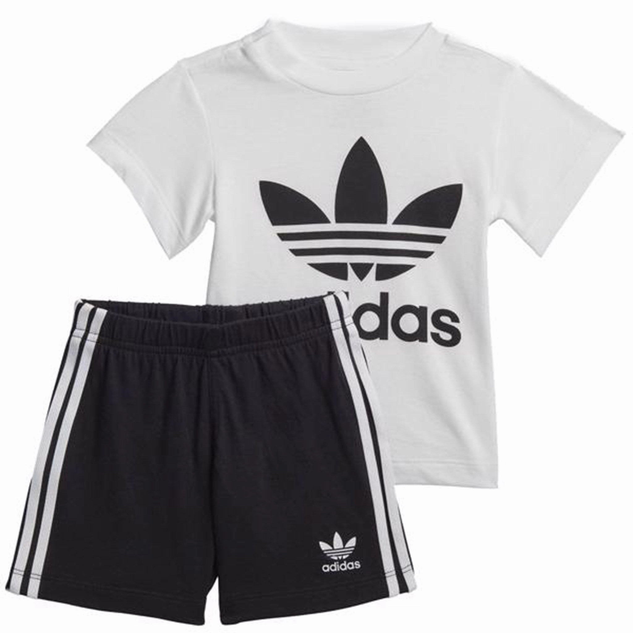 Reversible Design Concept adidas Shorts Tee Set White/Black