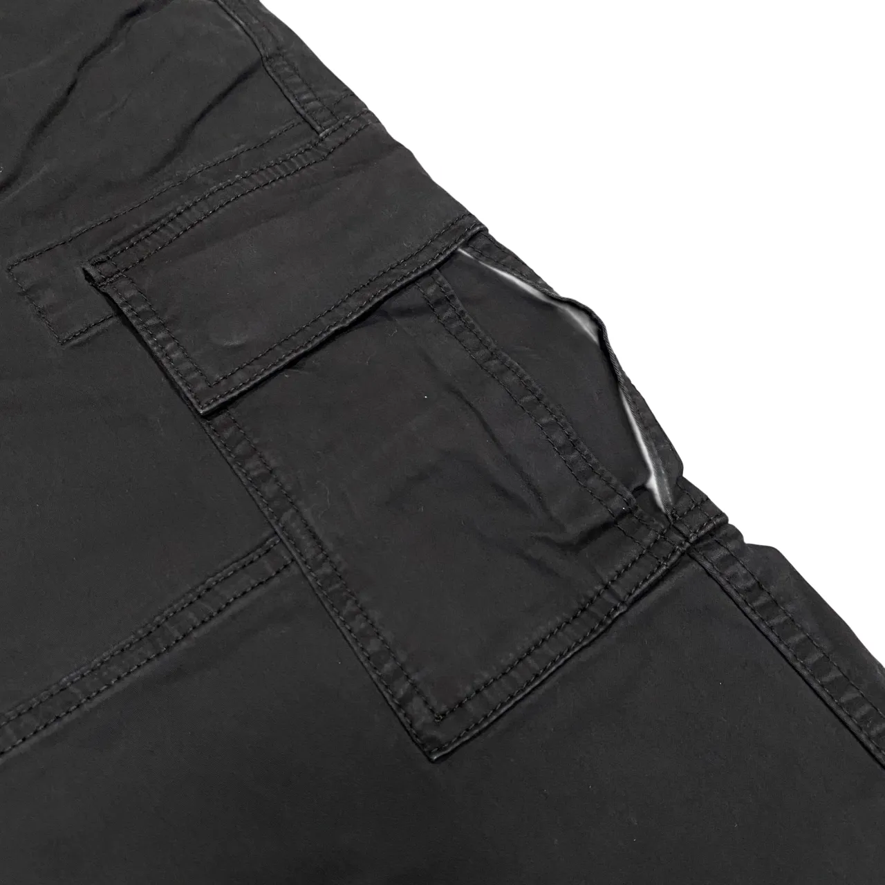 Trez pantalone con tasconi da uomo Pipie3-Best2 M47103 263 nero Sleek Look Tangle Free Cuffs