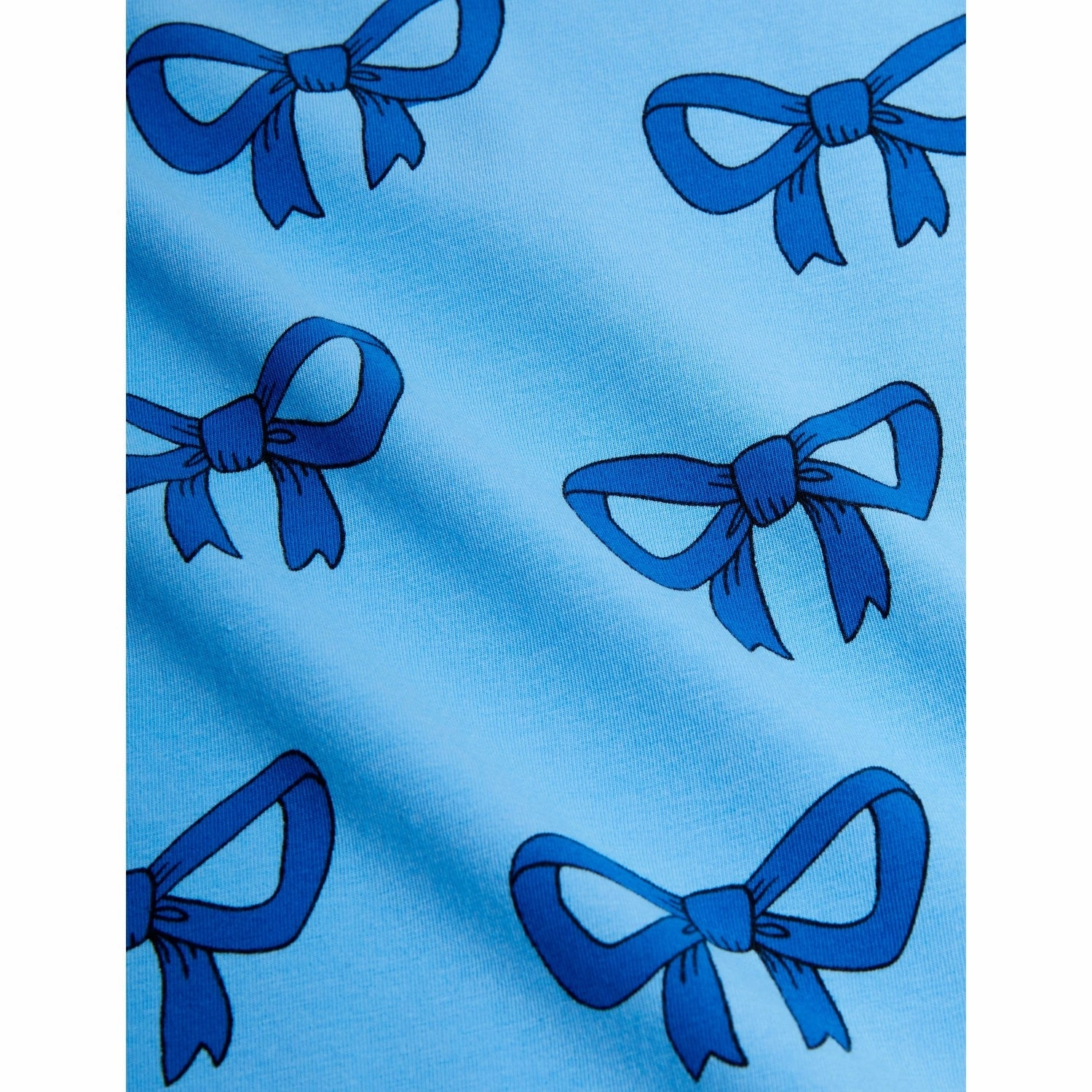 Country Charm Stretchable Material Mini Rodini Blue Bow Aop Blouse