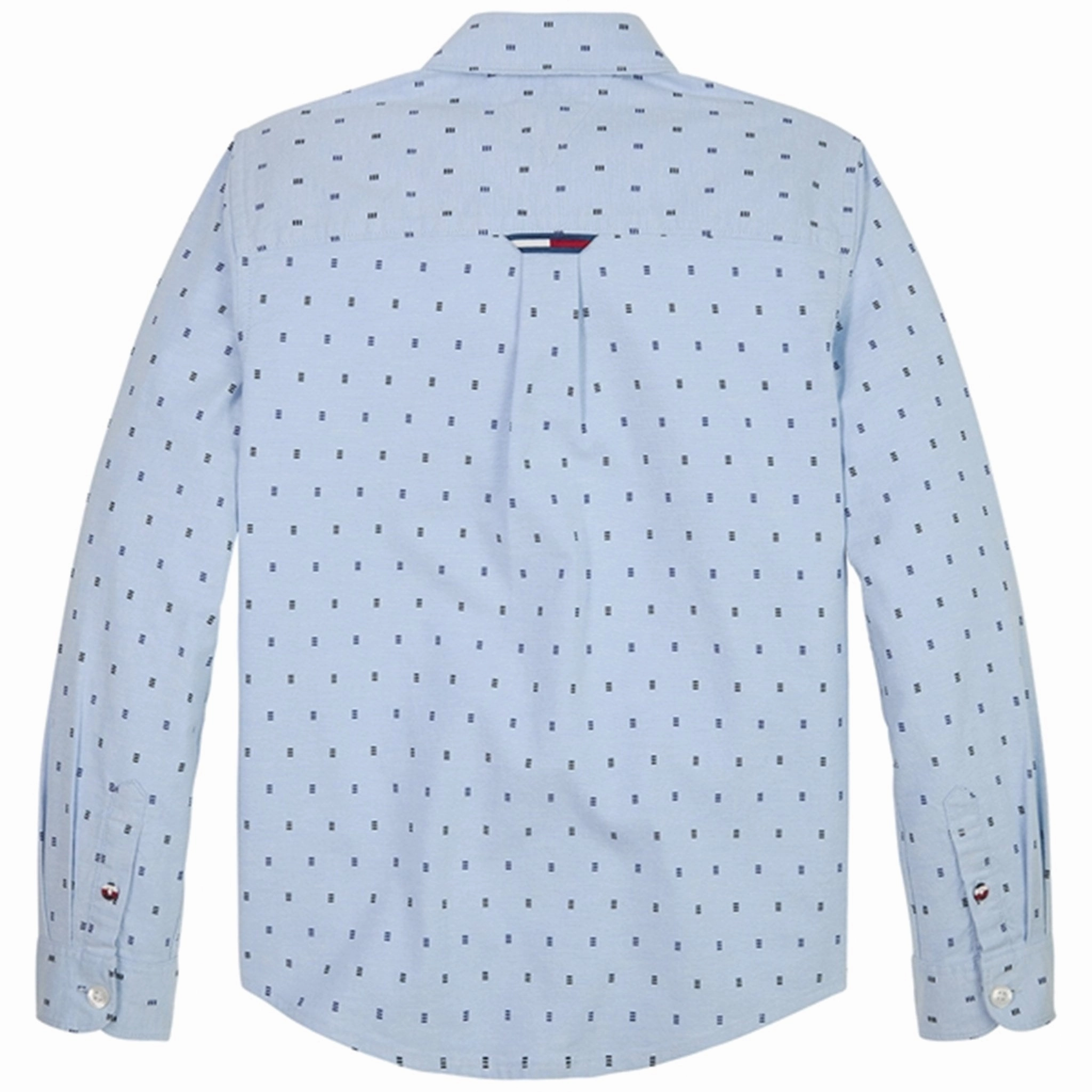 Tommy Hilfiger Mini Print Oxford Shirt Shoreside Blue Coffee Run