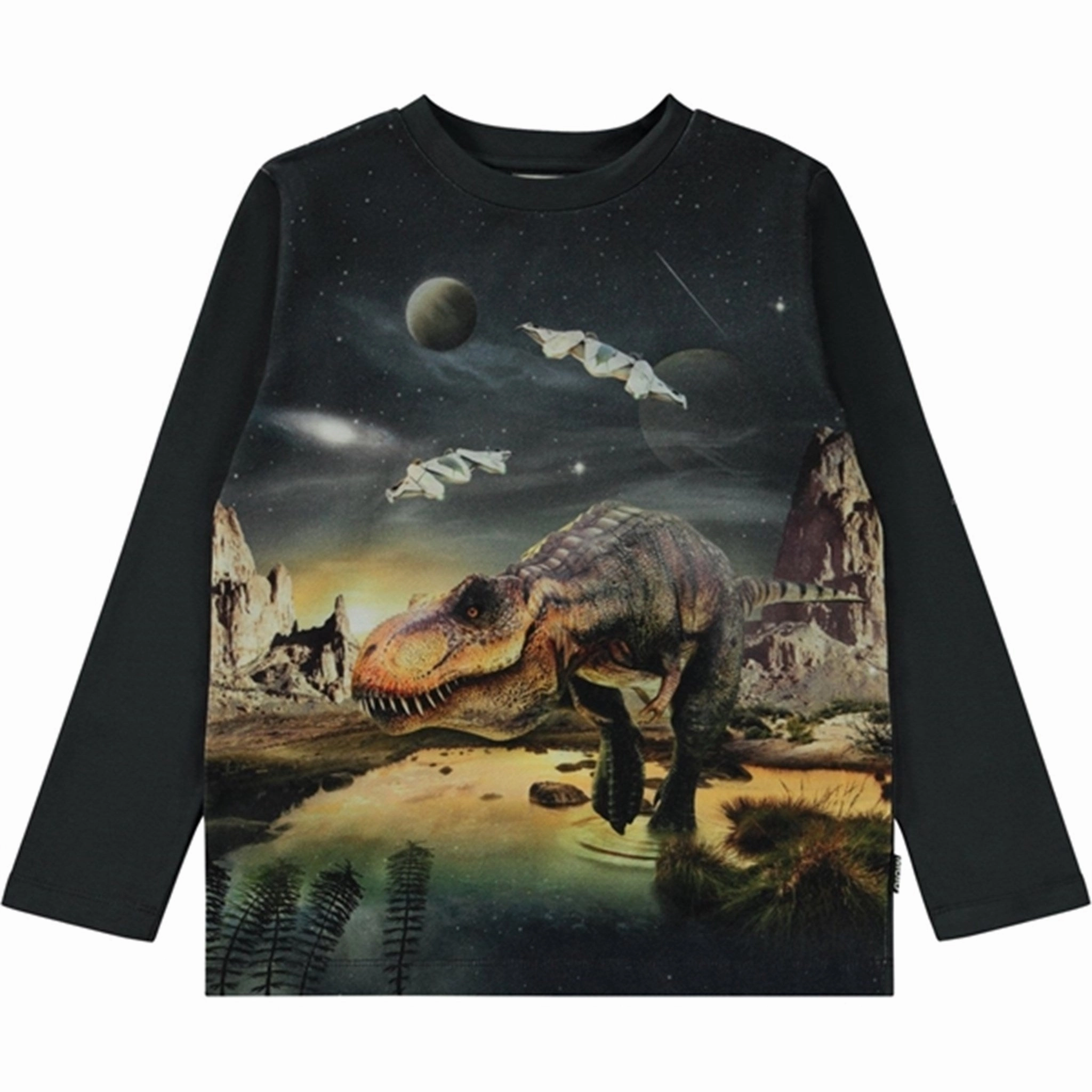 Sleek Silhouette Lightweight texture Molo T-Rex Planet Reif LS T-Shirt