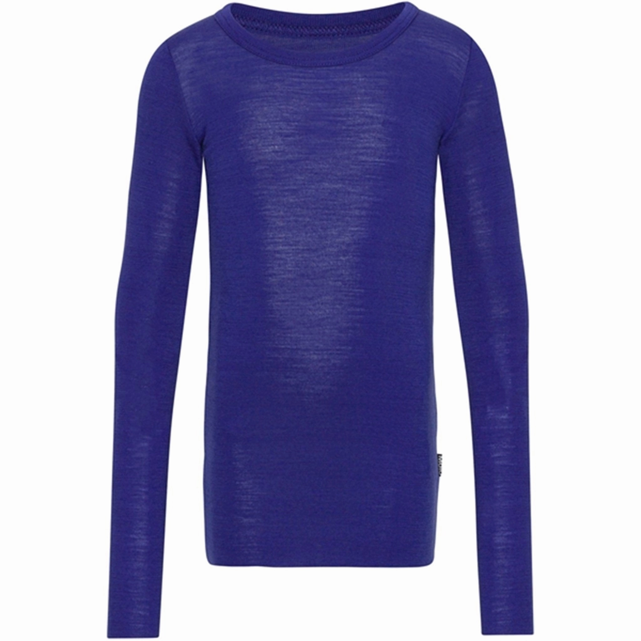 Molo Twillight Blue Rihanna Wool Blouse Oversized style