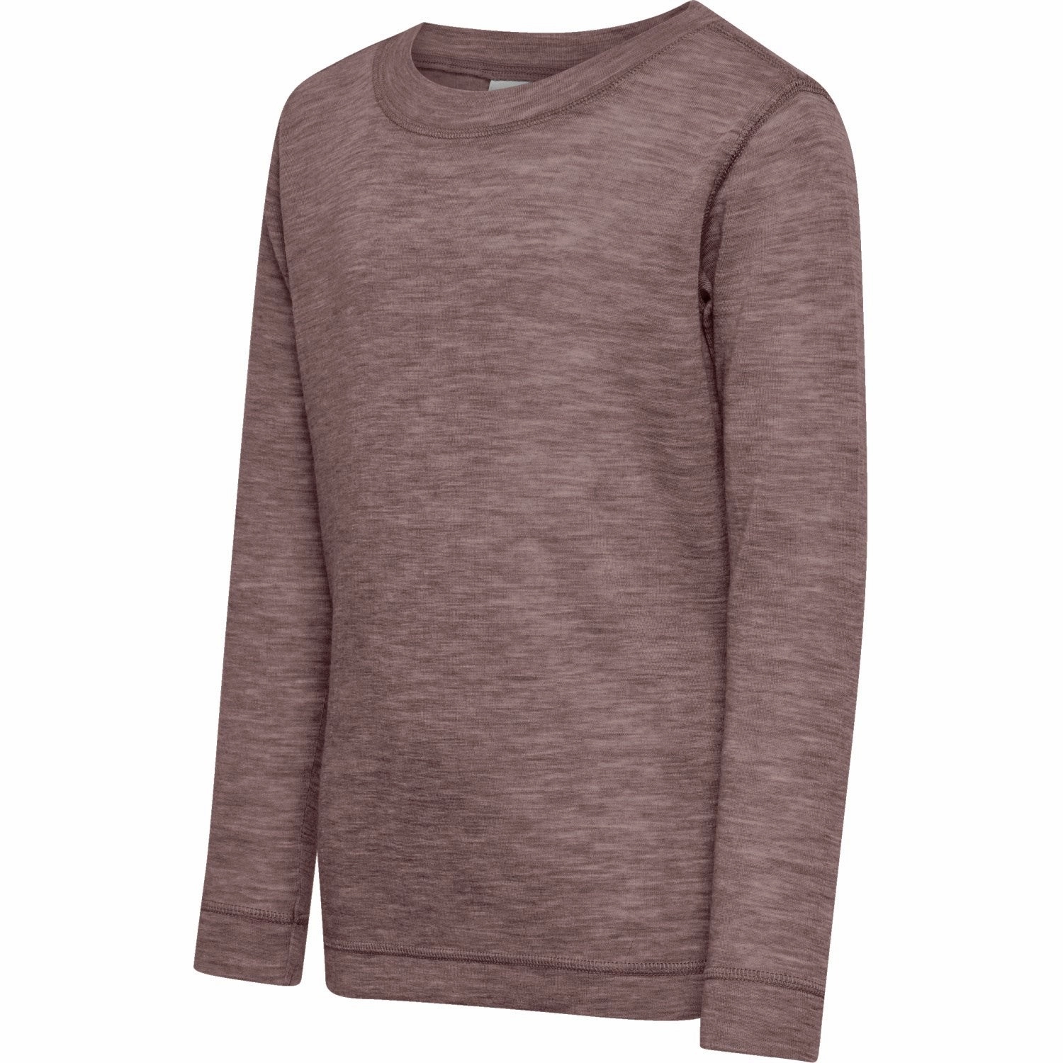 Yoke Design Luxury Feel Hummel Twilight Mauve Jr Wool Rib T-Shirt L/S