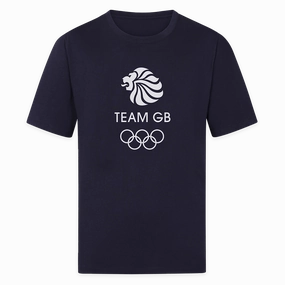 Adult Team GB Core Logo Tee - Navy Timeless Design