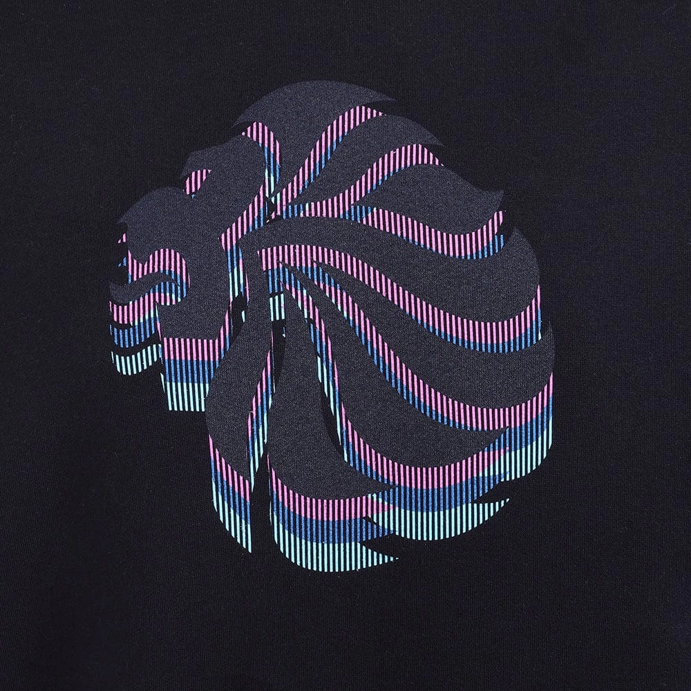 Retro Vibe Adult Team GB Stacked Large Lion Sweat  - Navy
