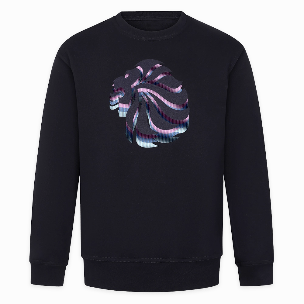 Trend Motion Adult Team GB Stacked Large Lion Sweat  - Navy