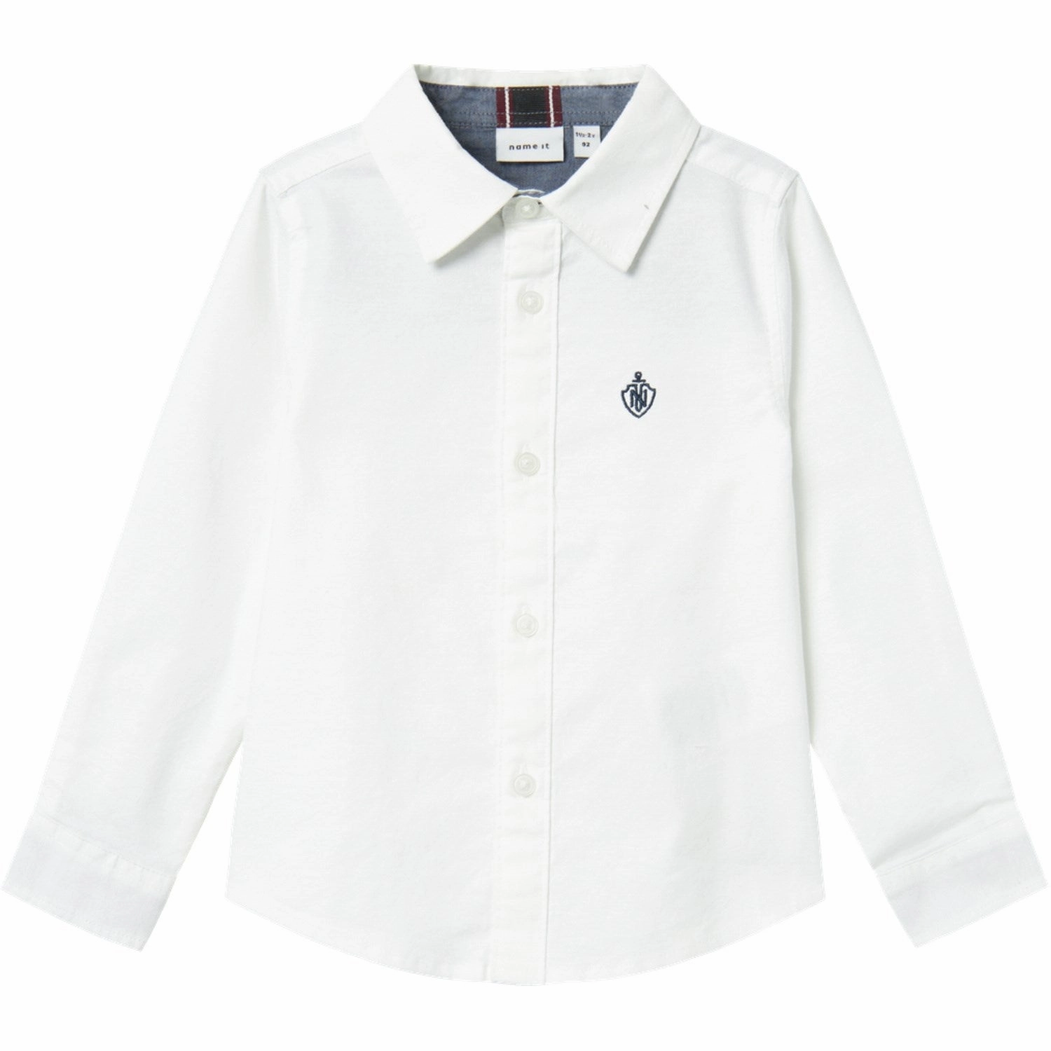 Name It Bright White Solid Rekid Shirt Comfort-First