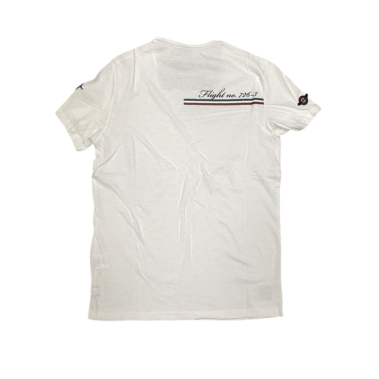 Aeronautica Italiana maglietta manica corta da uomo 010390U bianco Weekend Wardrobe Reinforced Collar