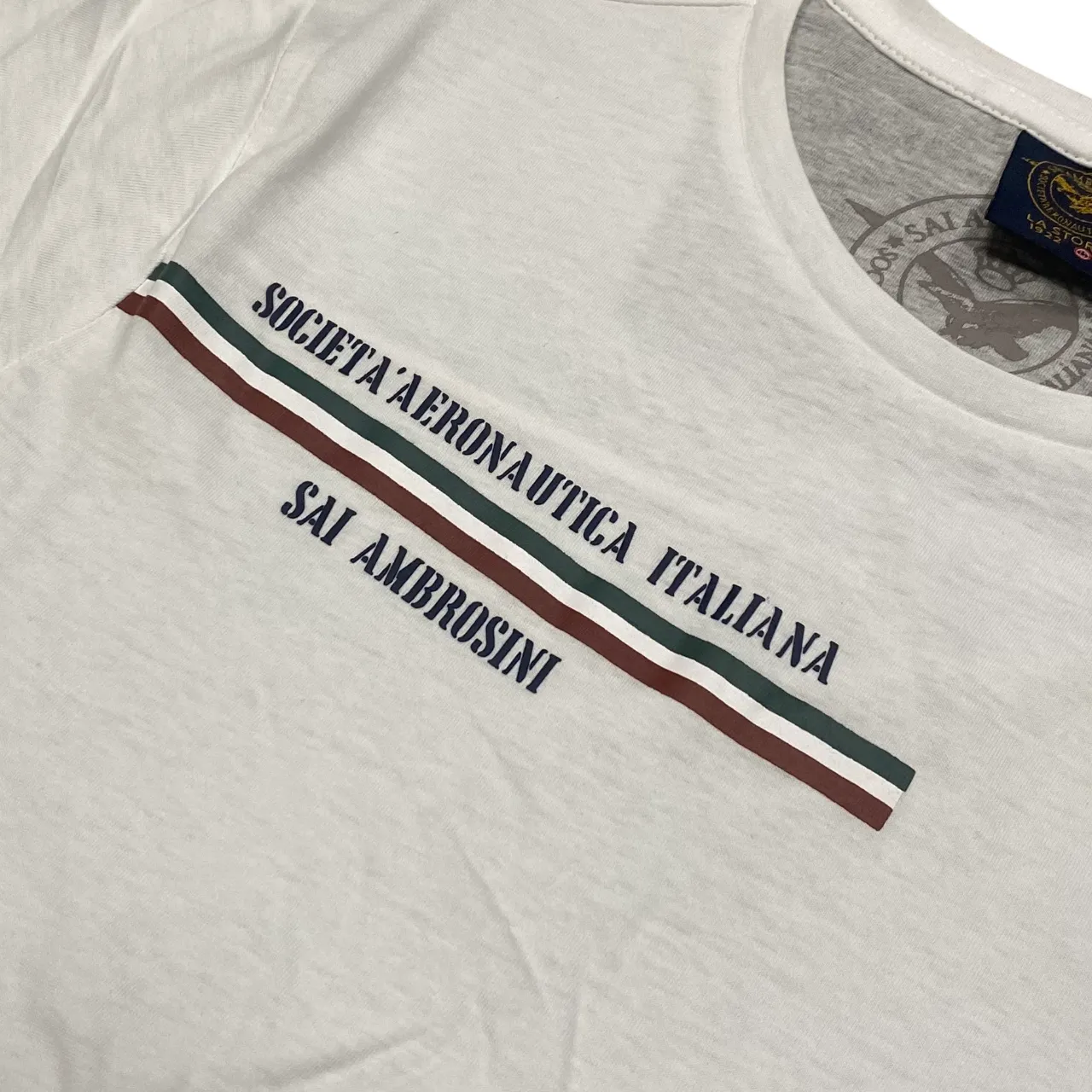 Aeronautica Italiana maglietta manica corta da uomo 010390U bianco Playful Vibes