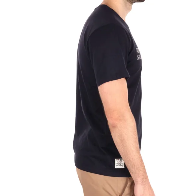 Aeronautica Italiana maglietta manica corta da uomo 010394 blu Summer Fashion ReinforcedNeckline