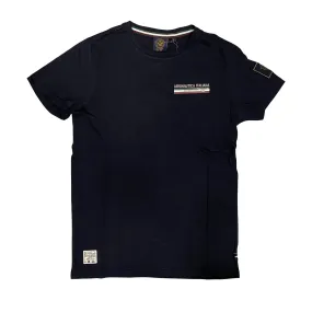 Aeronautica Italiana maglietta manica corta da uomo 010395 blu Layered Collar