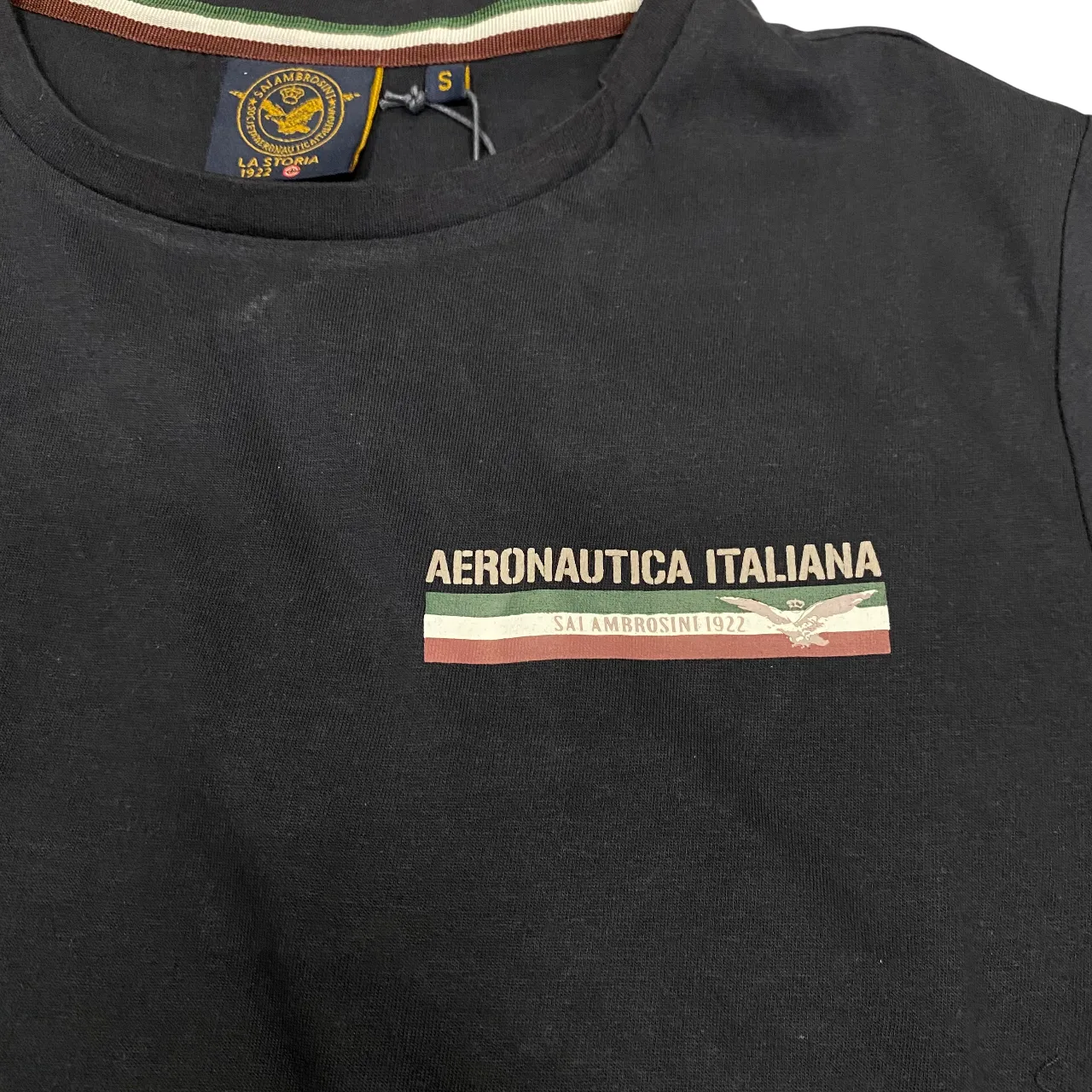 Sporty Comfort Wear Aeronautica Italiana maglietta manica corta da uomo 010395 blu