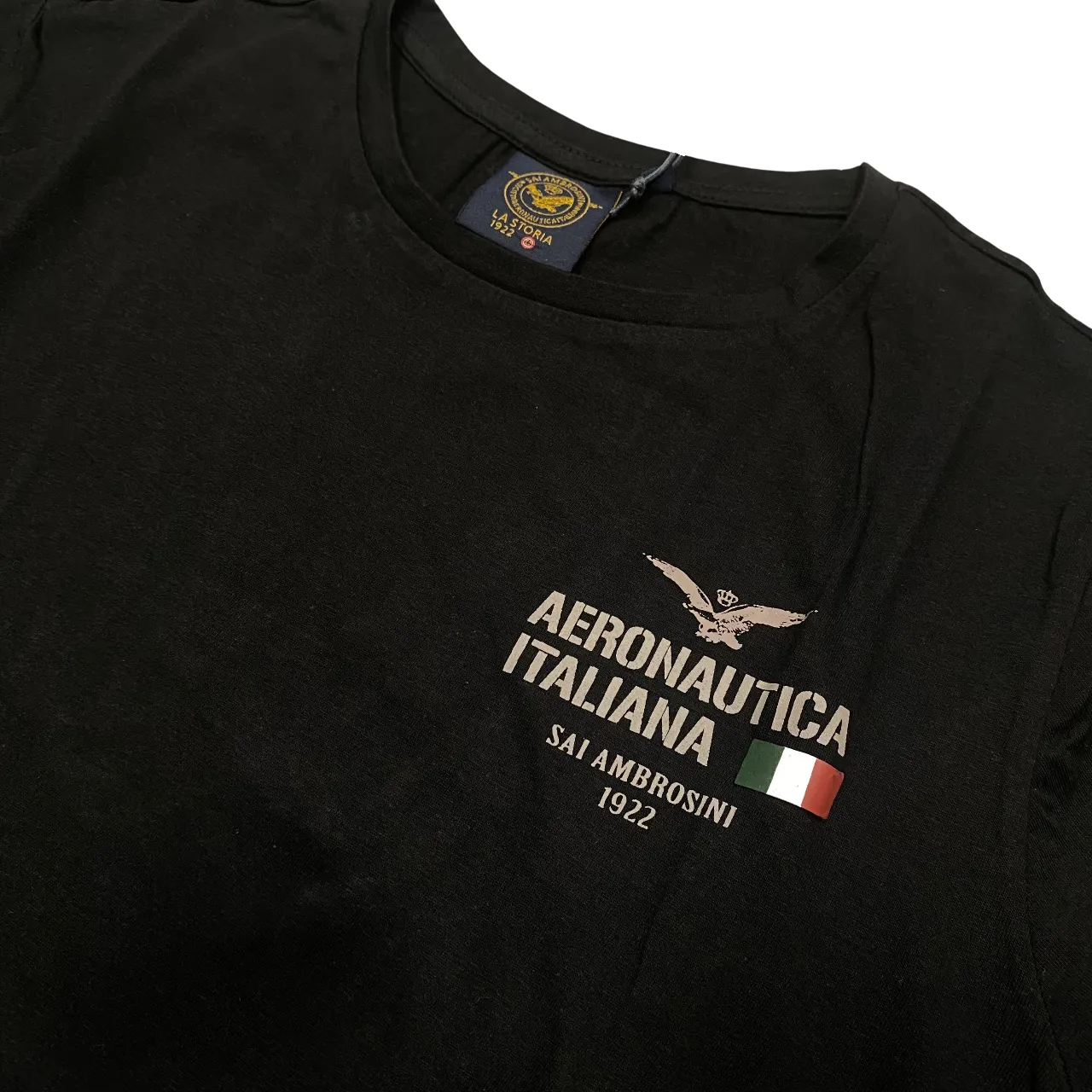 No Shrink Technology Aeronautica Italiana maglietta manica corta da uomo 035797U nero
