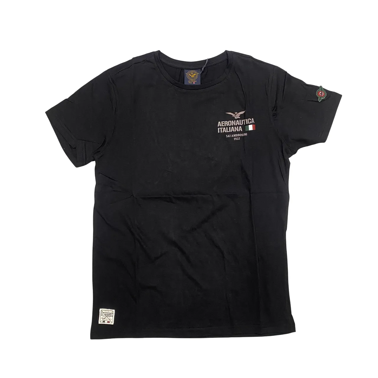 FadeResistant Coating Aeronautica Italiana maglietta manica corta da uomo 035797U nero