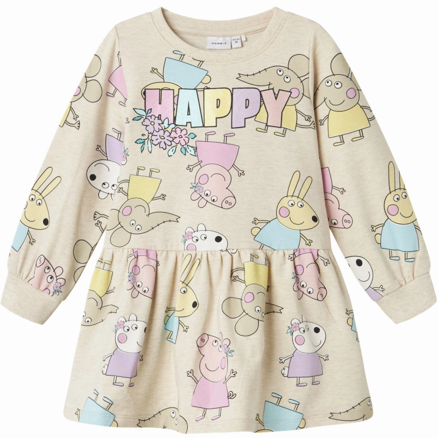 Name It Peyote Melange Fira Peppa Pig Sweat Dress Smart Outfit Deep Hue