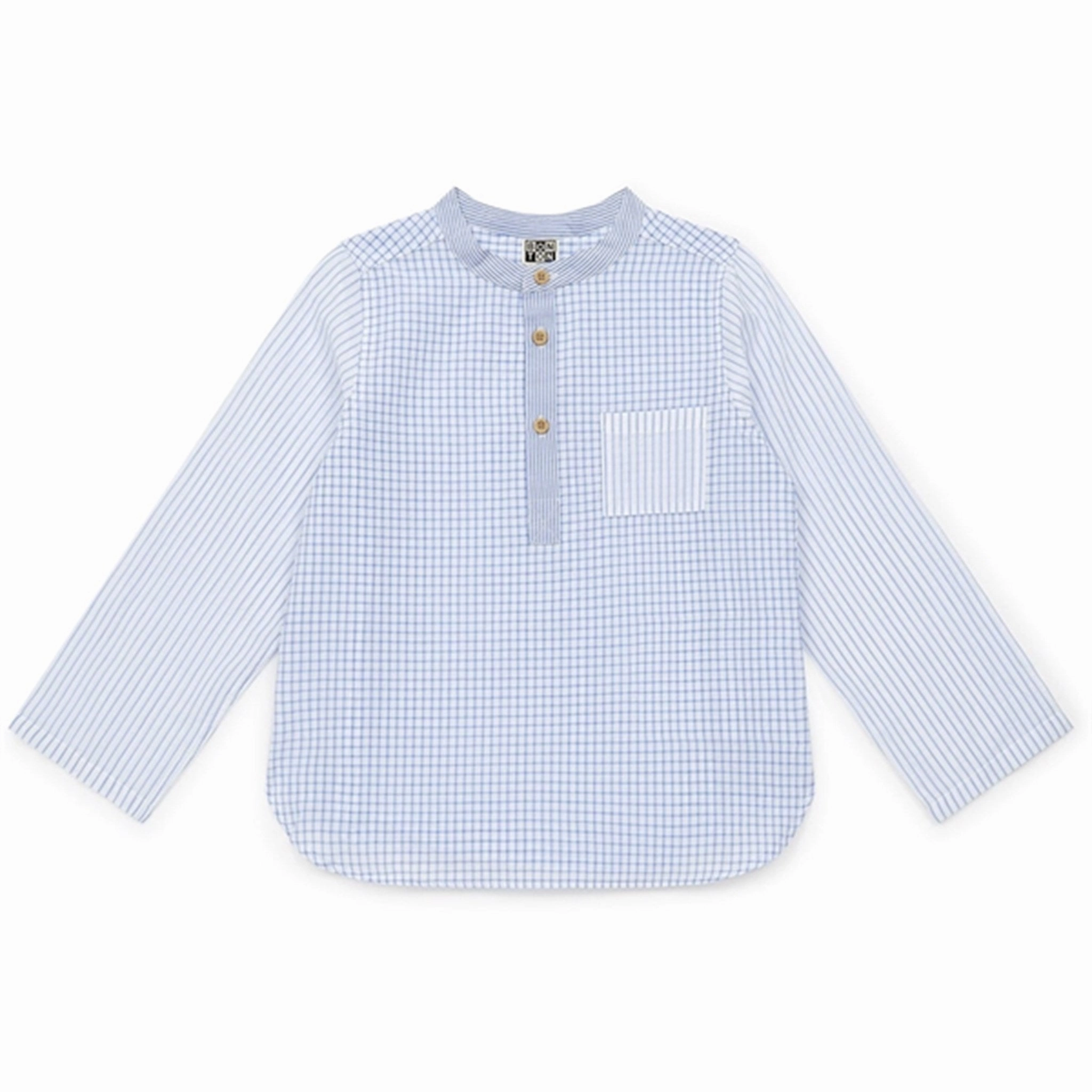 BONTON Mix Ciel Shirt Quick Release Placket Lightweight Weave