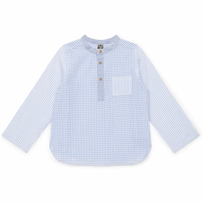 BONTON Mix Ciel Shirt Quick Release Placket Lightweight Weave
