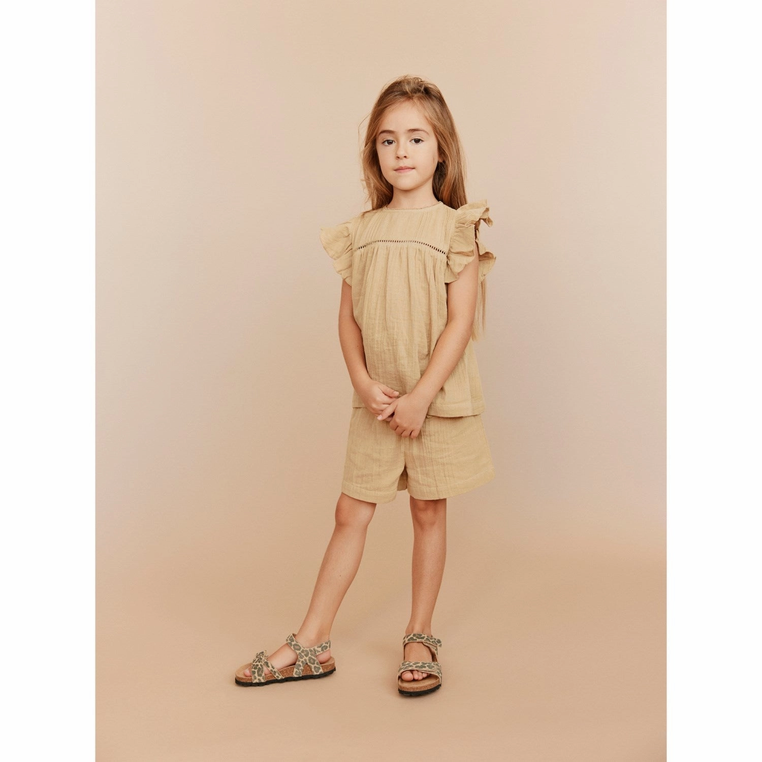 Sofie Schnoor Soft Brown Corettesk Shirt UV Protection