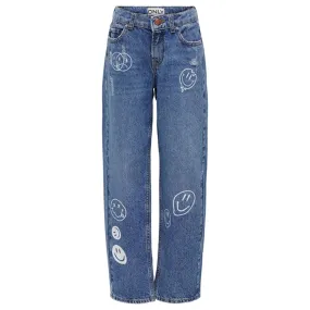 Comfy Classic High Quality High Quality Classic Wear Earthy Kids ONLY Medium Blue Denim Robyn Smile Jeans