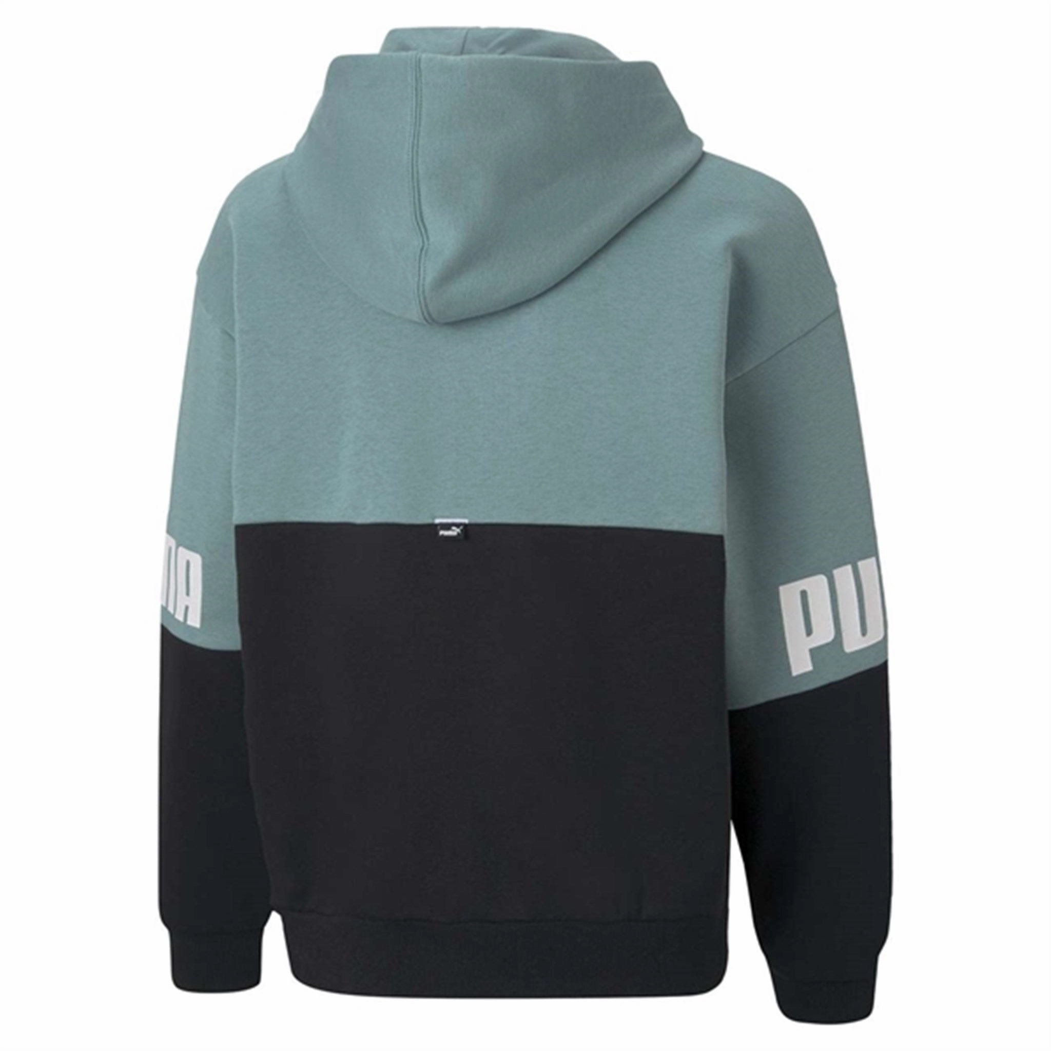 Drop Shoulder Construction Puma Power Hoodie Blue
