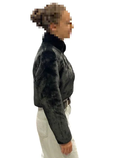 flight travel Adjustable Hood Censured ecopelliccia corta da donna JW6244 T FRCN 90 nero