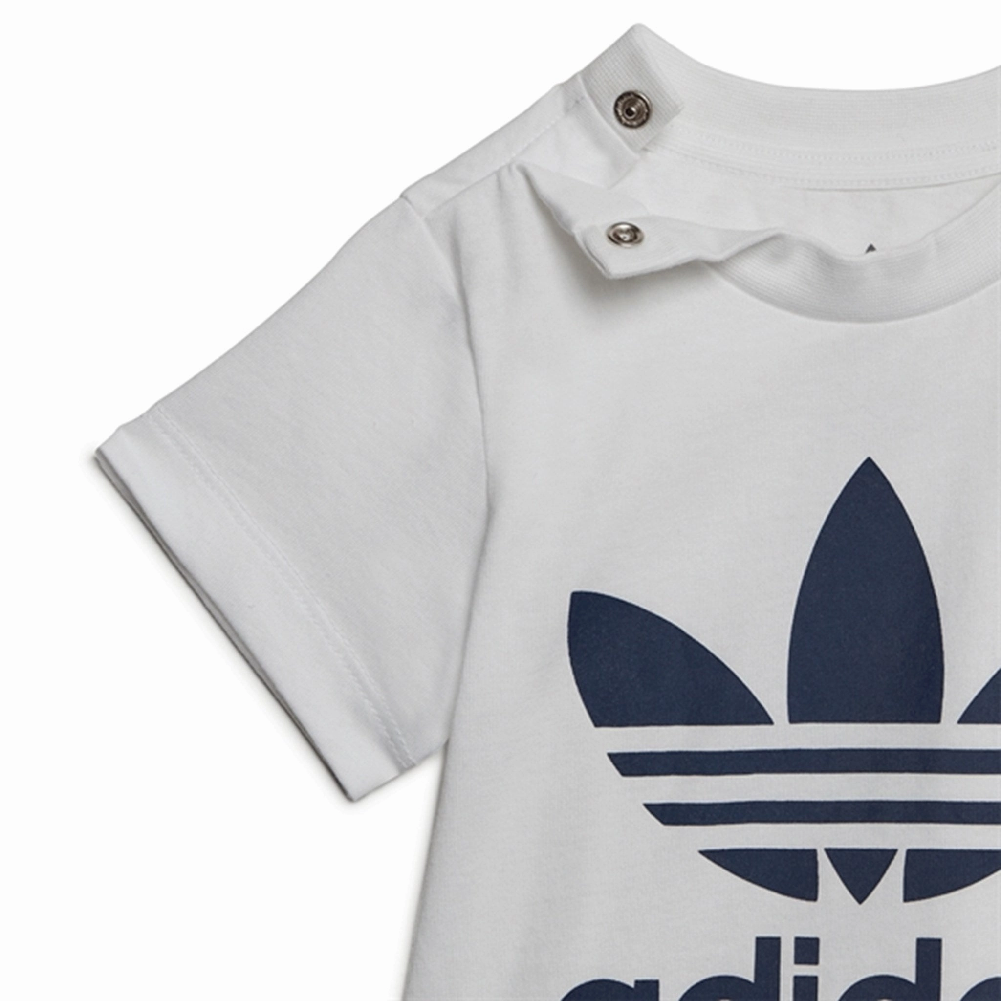 adidas Originals Night Indigo / White Shorts Tee Set Workwear muted colors