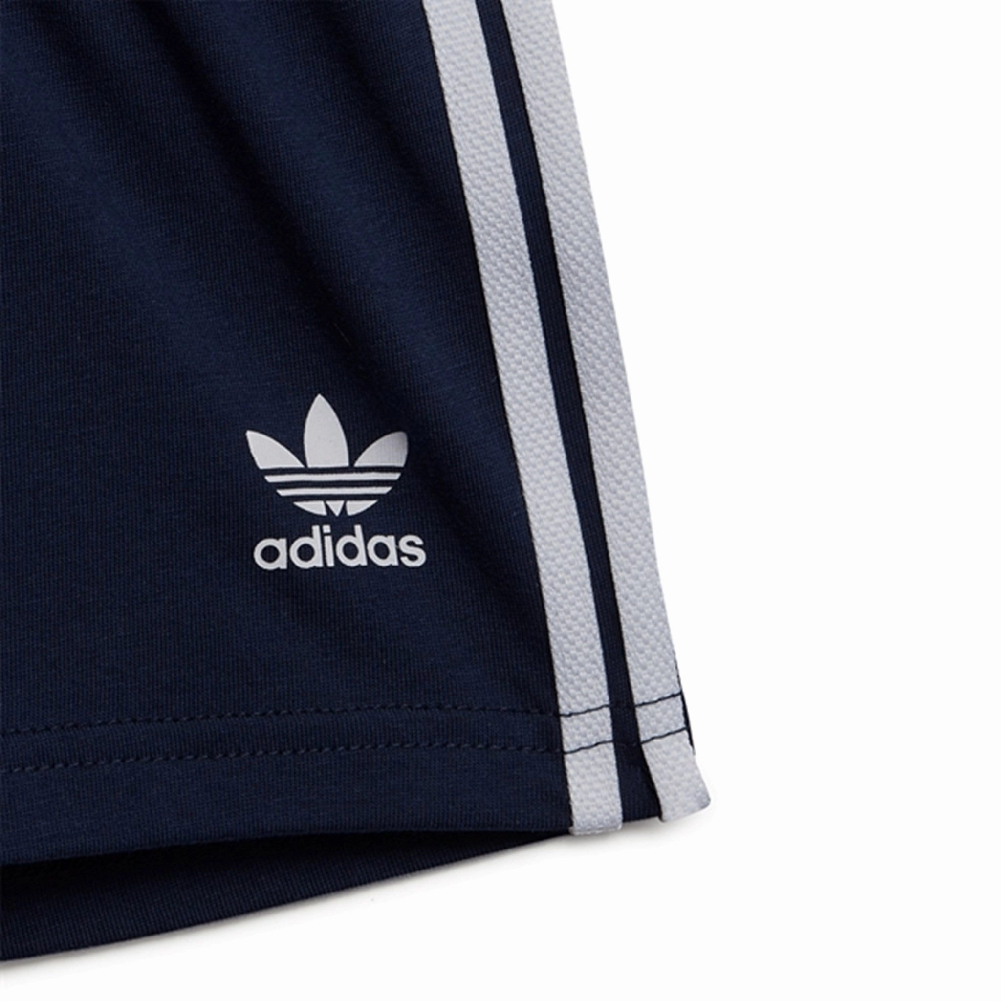 Cotton Blend adidas Originals Night Indigo / White Shorts Tee Set