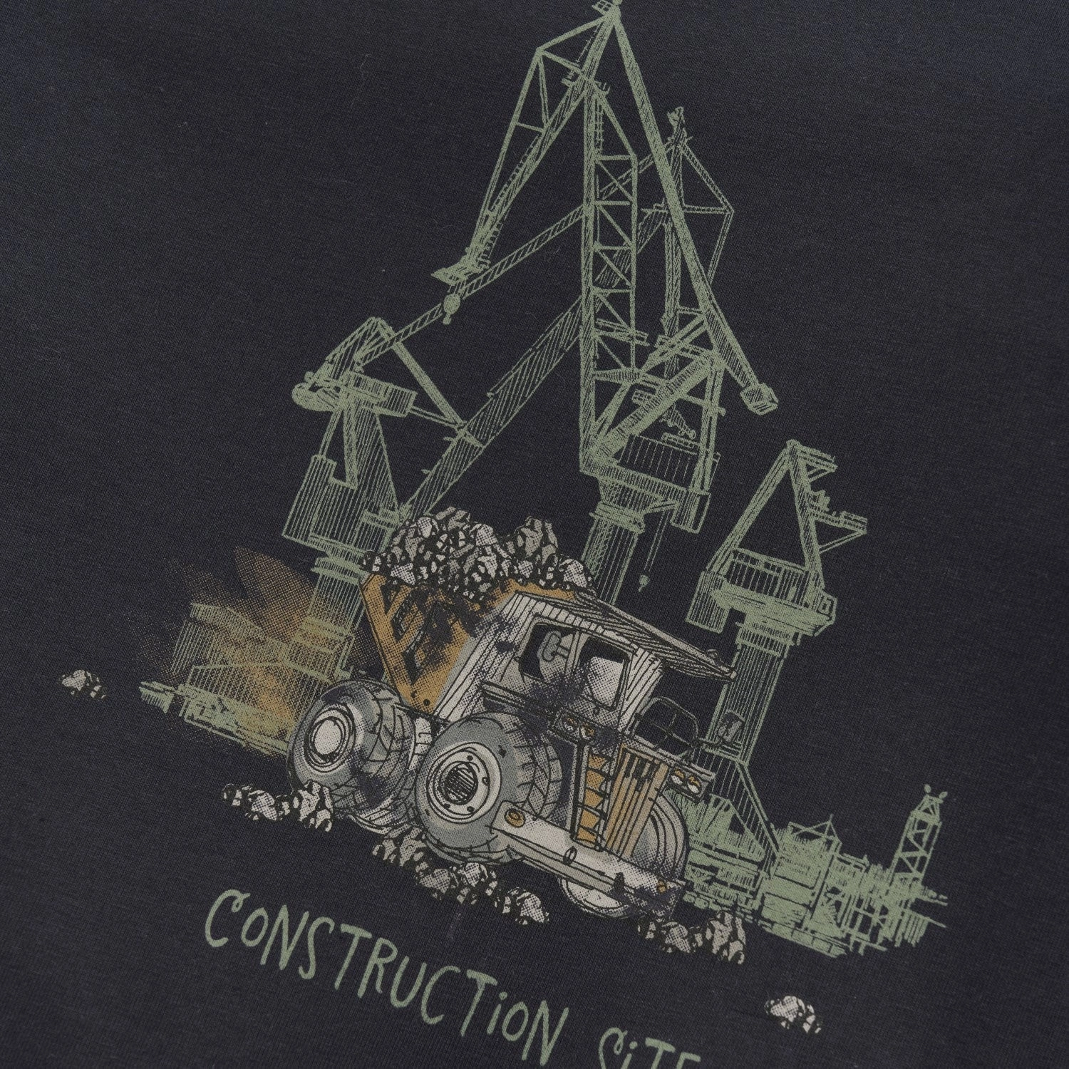 Unstructured Shoulder Minymo Dark Navy Blouse