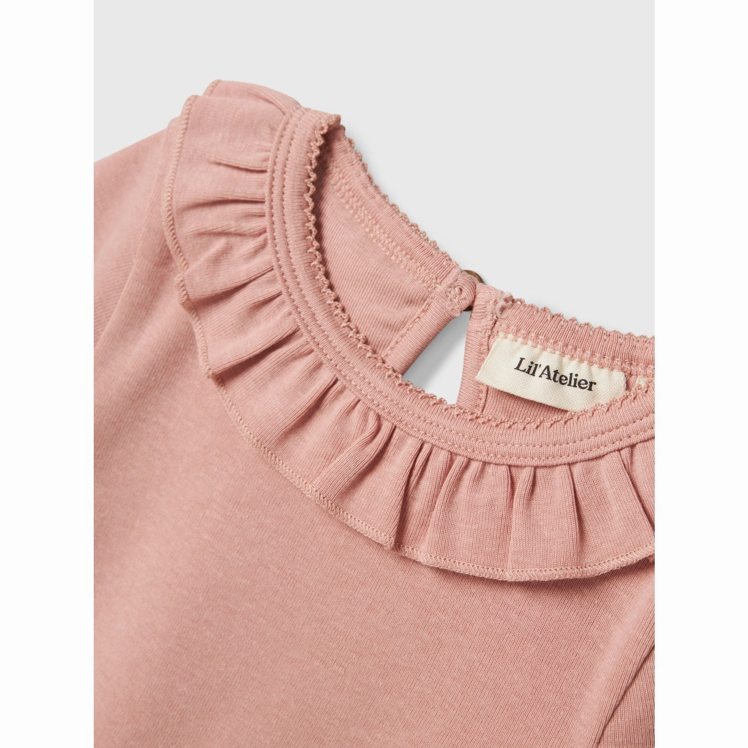Lil'Atelier Misty Rose Nmflalo Tan Ss Slim Top Lil Preppy