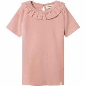 Office Attire Lil'Atelier Misty Rose Nmflalo Tan Ss Slim Top Lil
