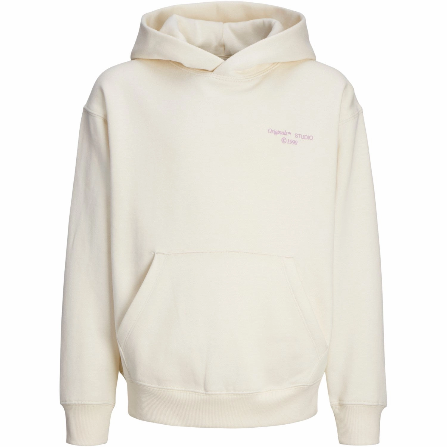 Classic Style Jack & Jones Junior Antique White Ornoho Back Graphic Sweat Hoodie