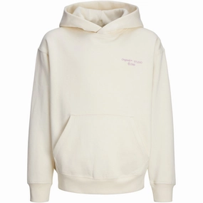 Handsome Finish Jack & Jones Junior Antique White Ornoho Back Graphic Sweat Hoodie
