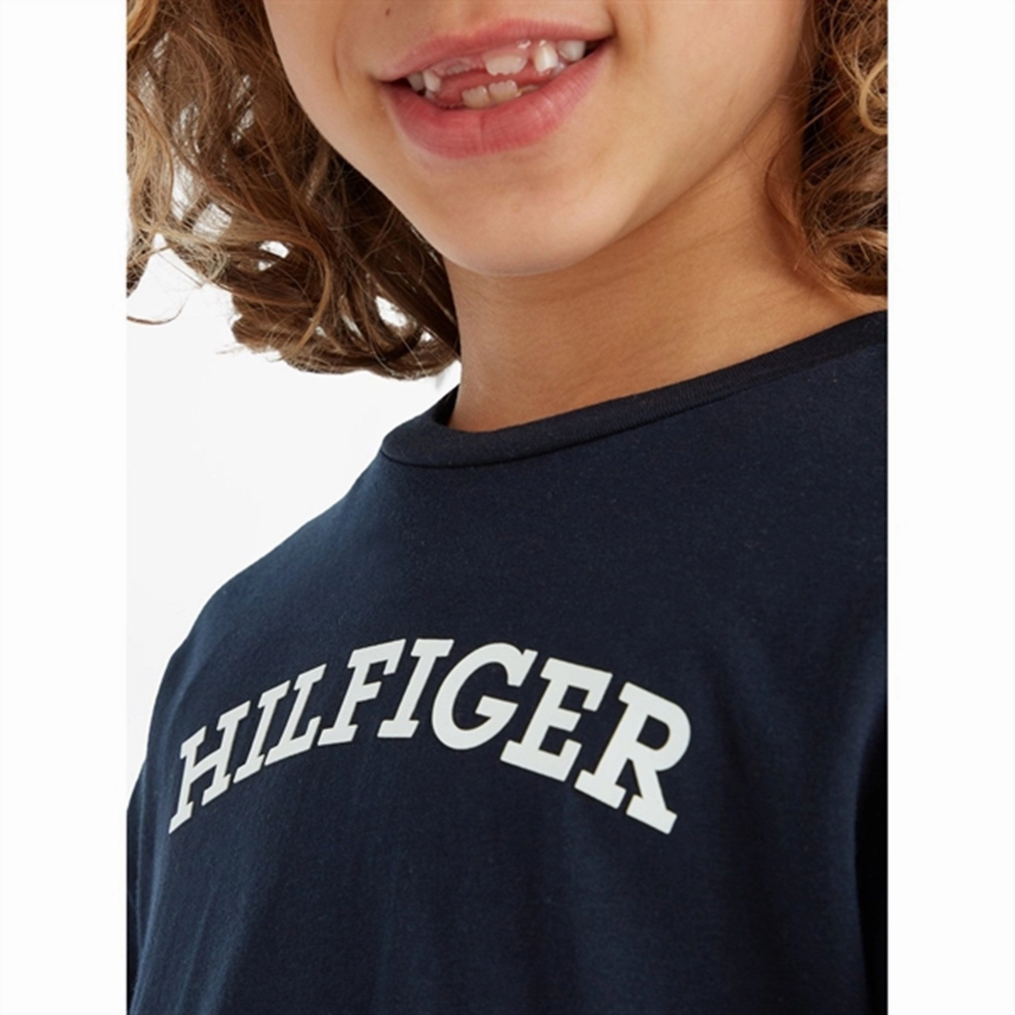 V-neck style Tommy Hilfiger Monotype Blouse Desert Sky