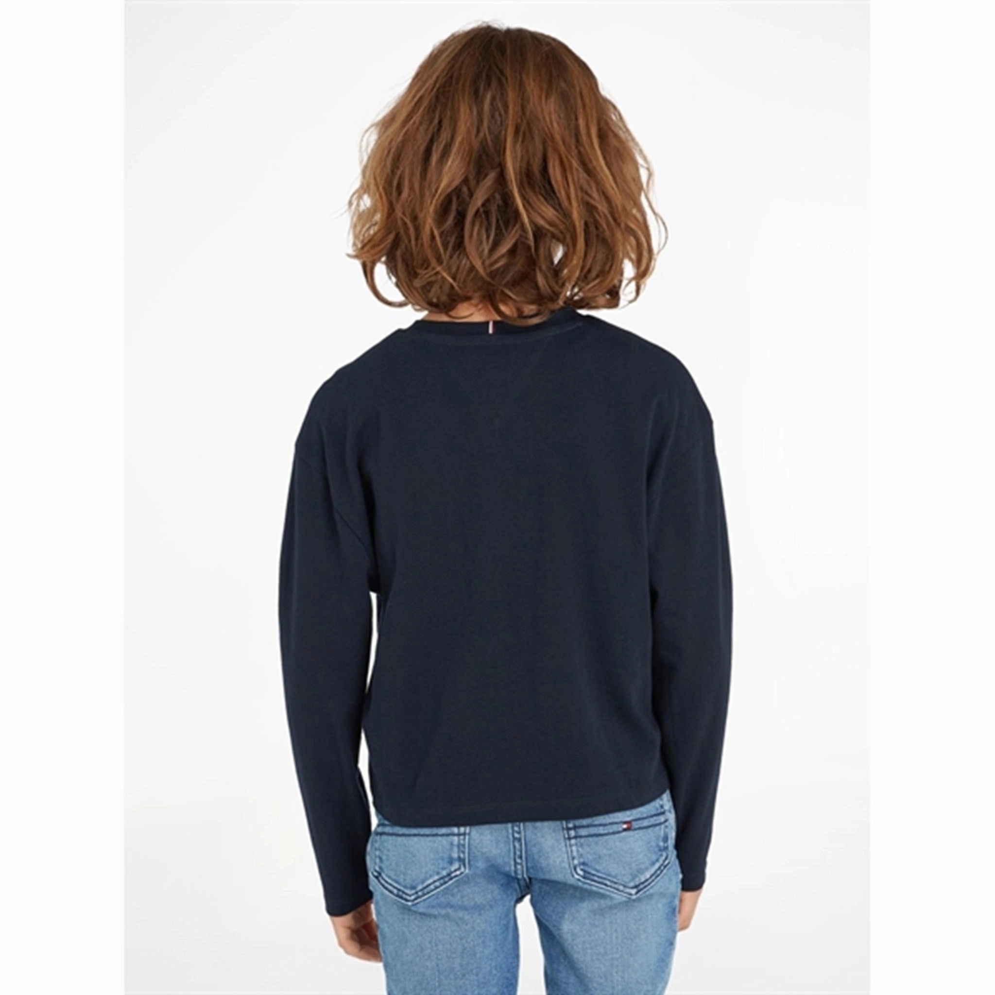 Embellished Neckline Tommy Hilfiger Monotype Blouse Desert Sky