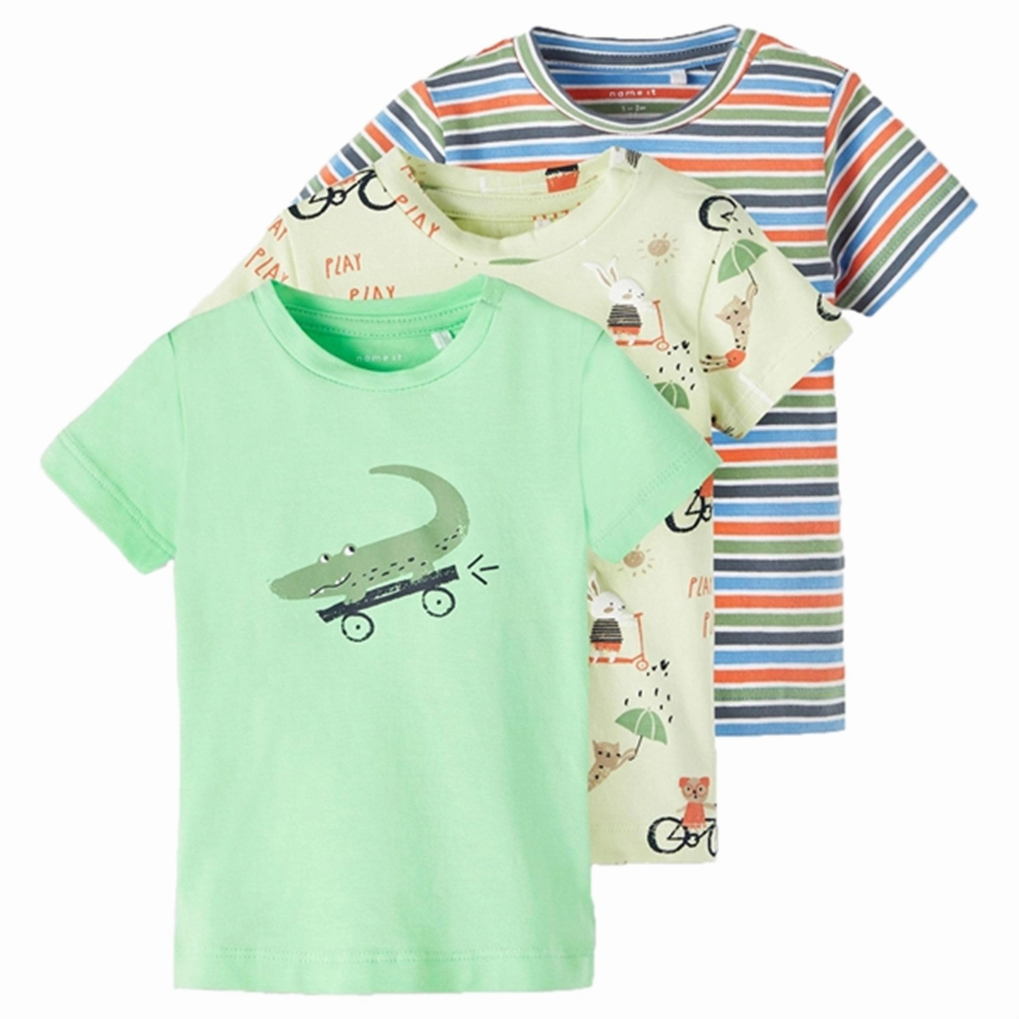 Taped Neckline Chic and Cozy Name it Bright White Foris T-Shirt 3-pack