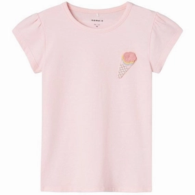 Name it Parfait Pink Fedora T-Shirt QuickDry Material DoubleLayeredCollar