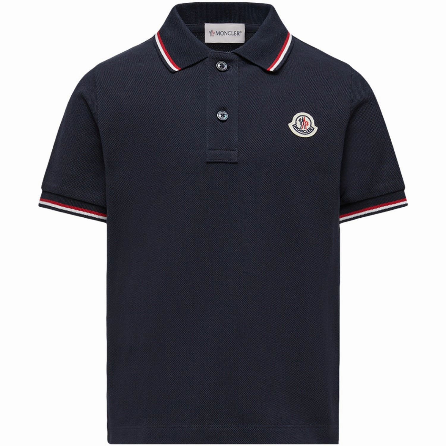 Moncler Navy Ss Polo EasyCare Textile
