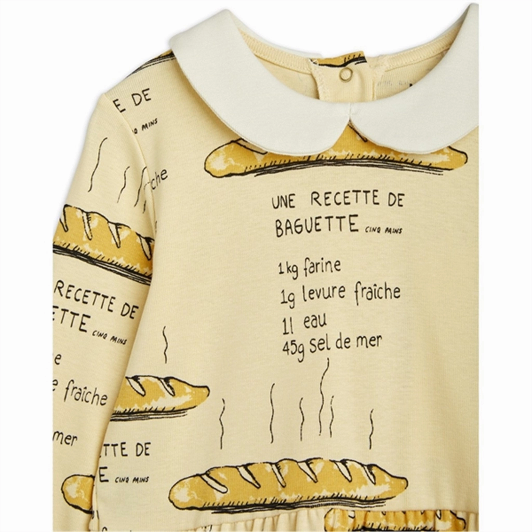 Mini Rodini Baguette Aop Ls Dress Yellow Layering-Piece