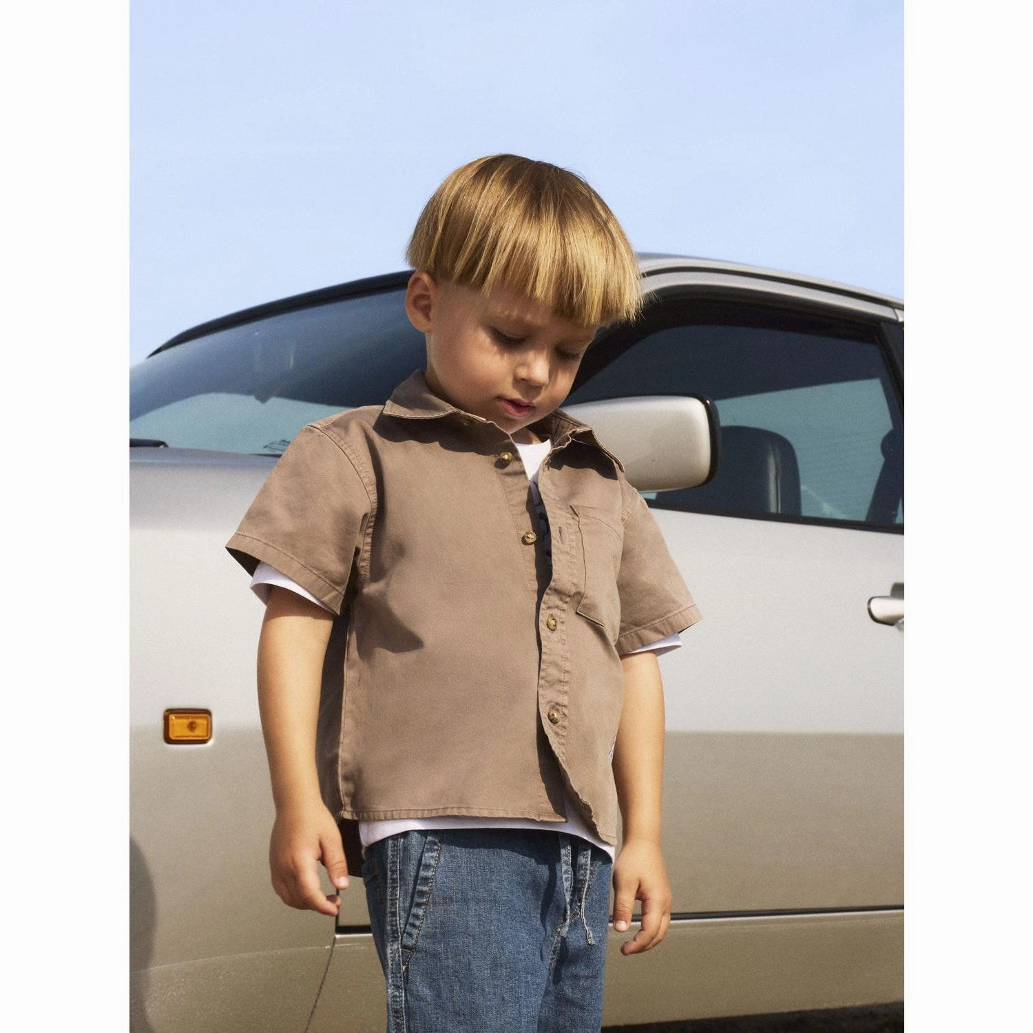 Name It Walnut Hetim Oversize Shirt fade resistant color Classic Style