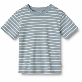 Wheat Ashley Blue Stripe T-shirt Fabian homecoming Breathable wear