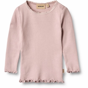 Wheat Soft Lilac Rib Blouse Reese Lightweight Construction Iconic look