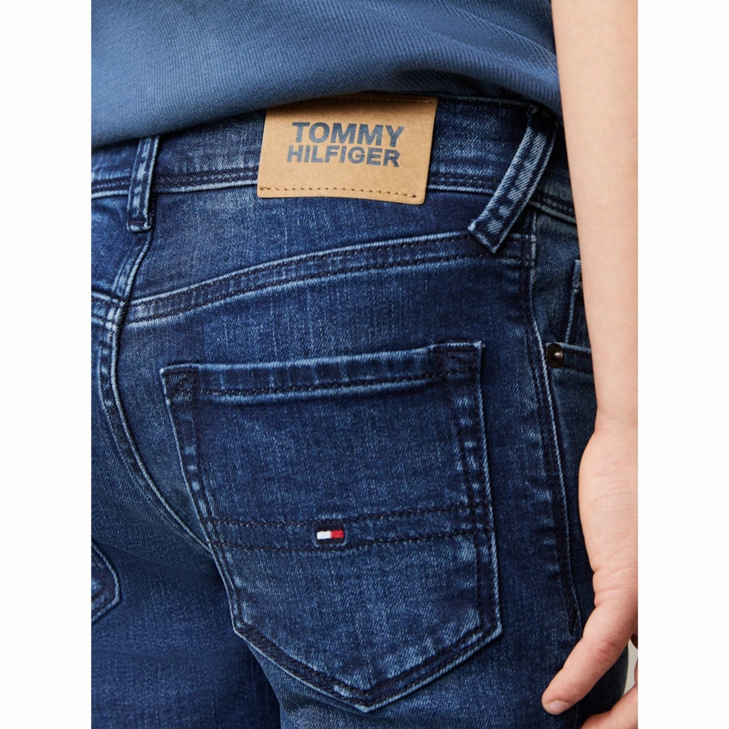 Tommy Hilfiger Coralblue Scanton Y Denim Slim Jeans No Gap Waist Simple Wear