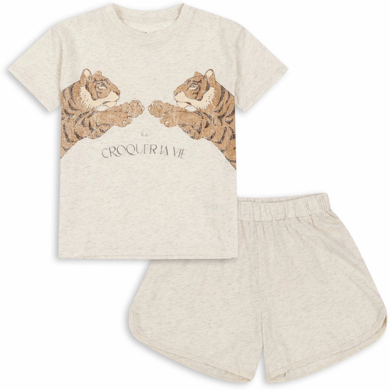 Konges Sl?jd Off White Melange Famo Set Wicking Interlock Knit