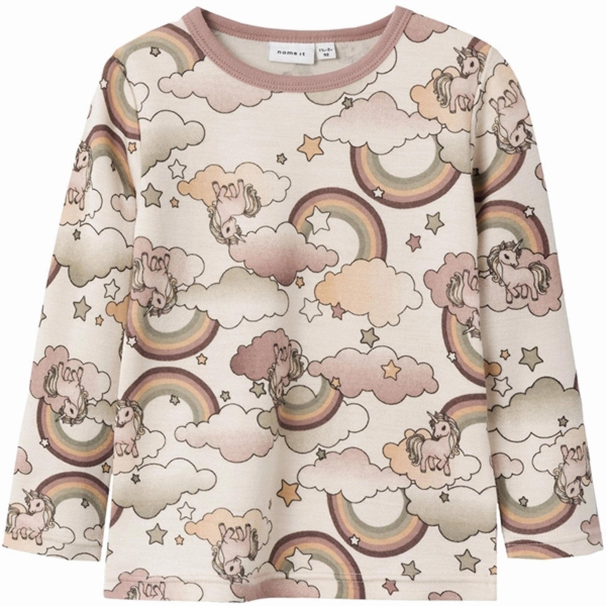 Name it Moonbeam Willitus Wool Blouse AOP Flexible Material Stylish Detail