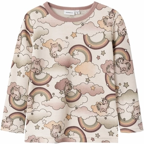 Name it Moonbeam Willitus Wool Blouse AOP Flexible Material Stylish Detail