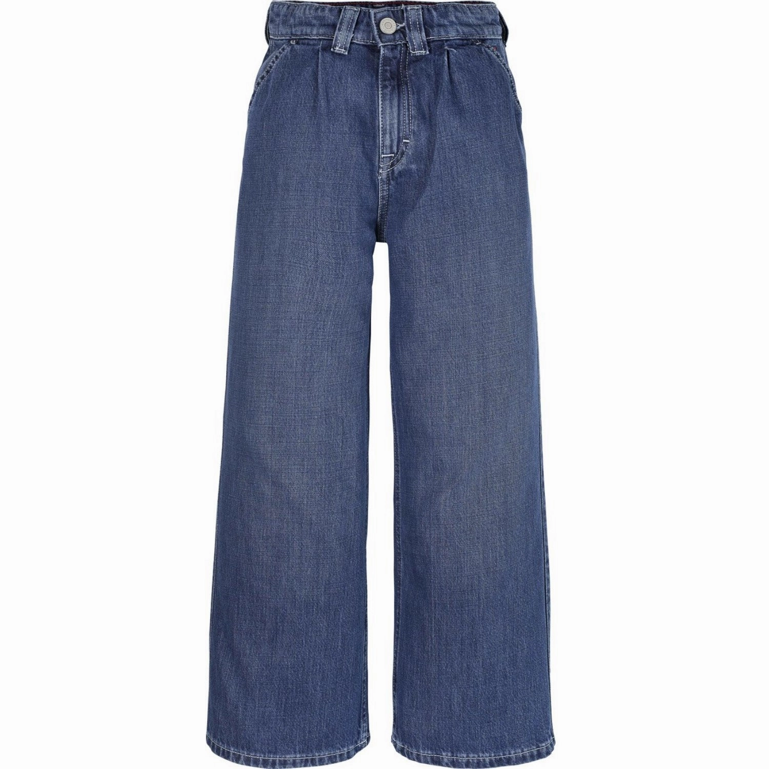 Timeless Outfit Tommy Hilfiger Darkusedlyocell Mabel Pleats Mid Blue Wash Jeans